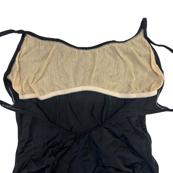 Vtg ILGWU Mainstream One Piece Swimsuit Size 14 High Cut Bows Retro USA 80s - Picture 4 of 13